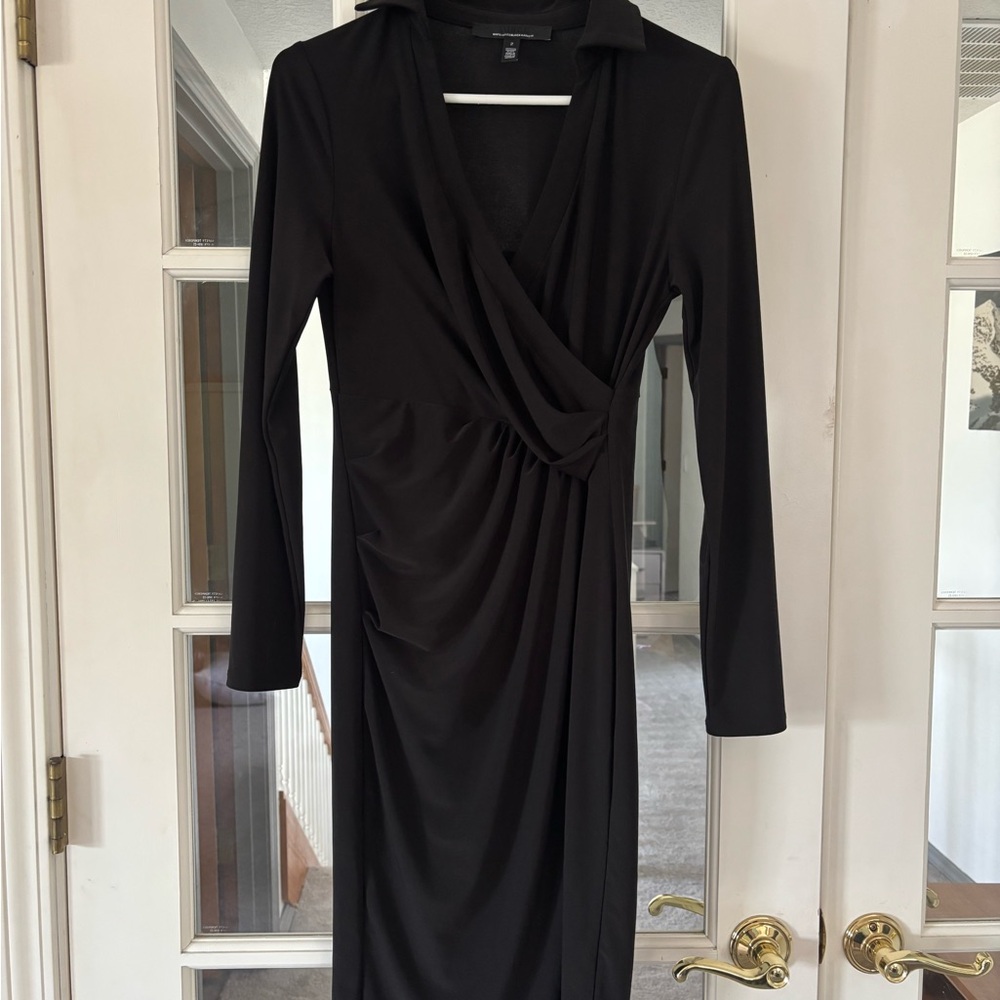 Elegant Black Wrap Dress